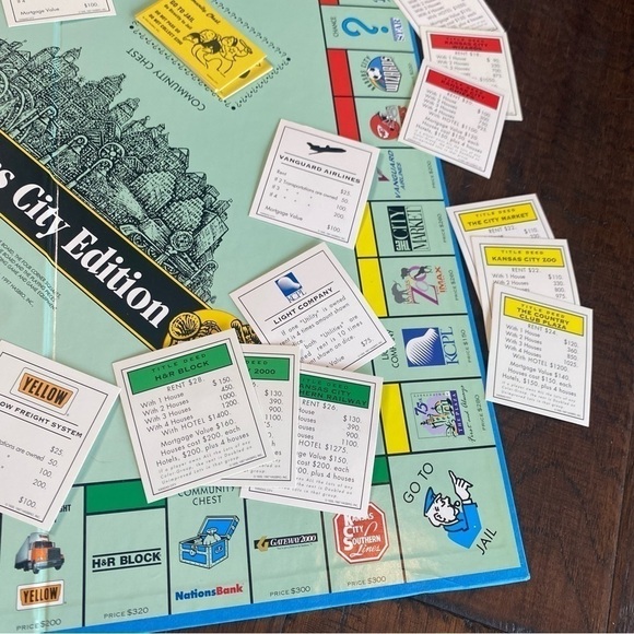 Monopoly Kansas City Edition Official USAopoly Board Game 1997 Missing One Piece - Picture 8 of 16